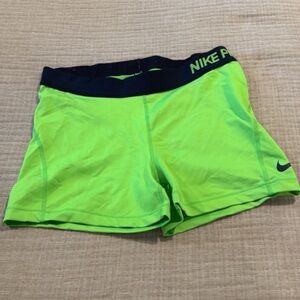 Nike Women's Bright Lime Athletic Shorts